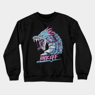 Distressed Back Off Dragon Crewneck Sweatshirt